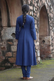 Set Of 2:Innaya Indigo Cotton Flared kurta dress & Churidar