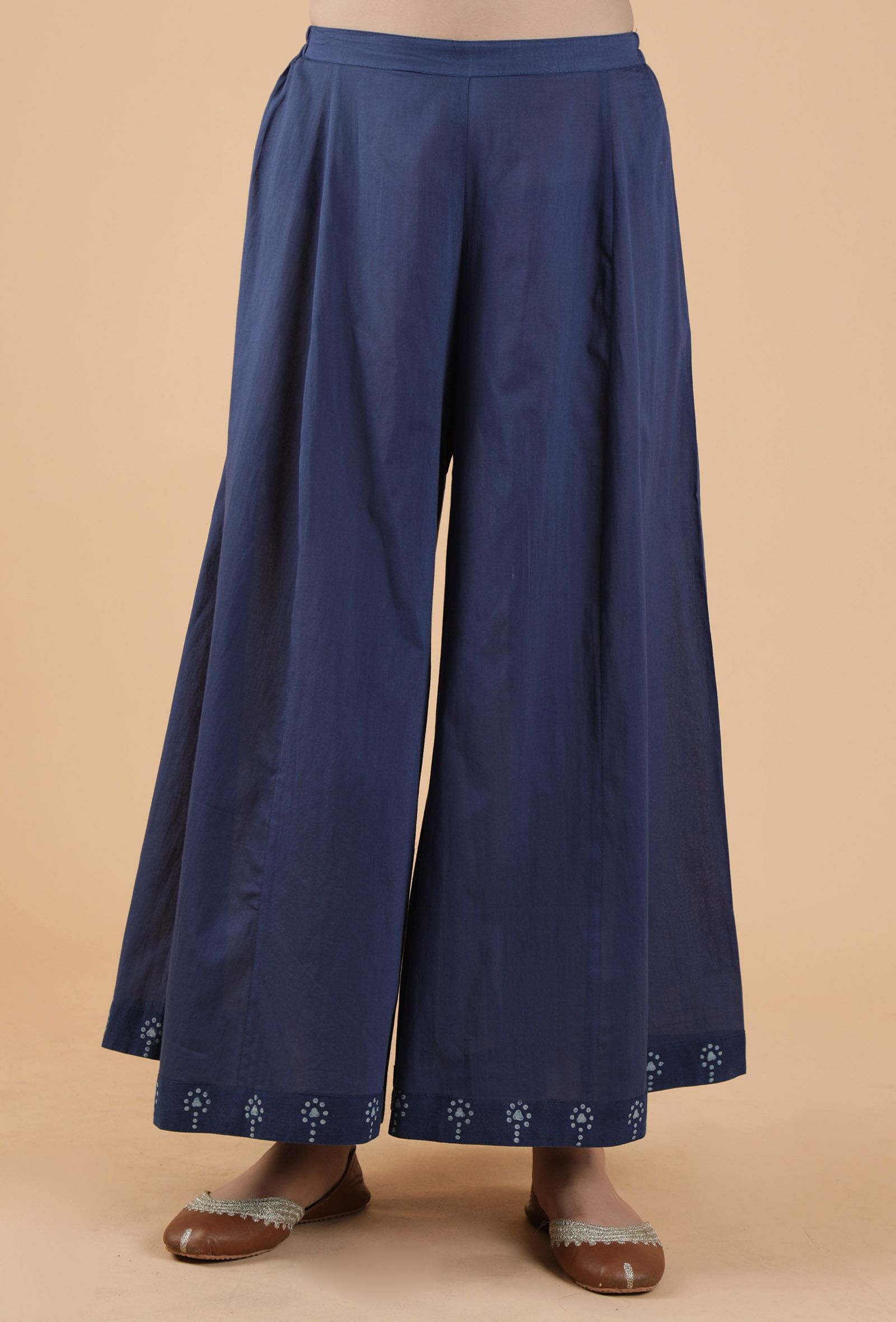 XFLWAM Women's Wide Leg Palazzo Pants High Waist Beach Boho Casual Solid  Color Loose Long Trousers Navy Blue XL - Walmart.com