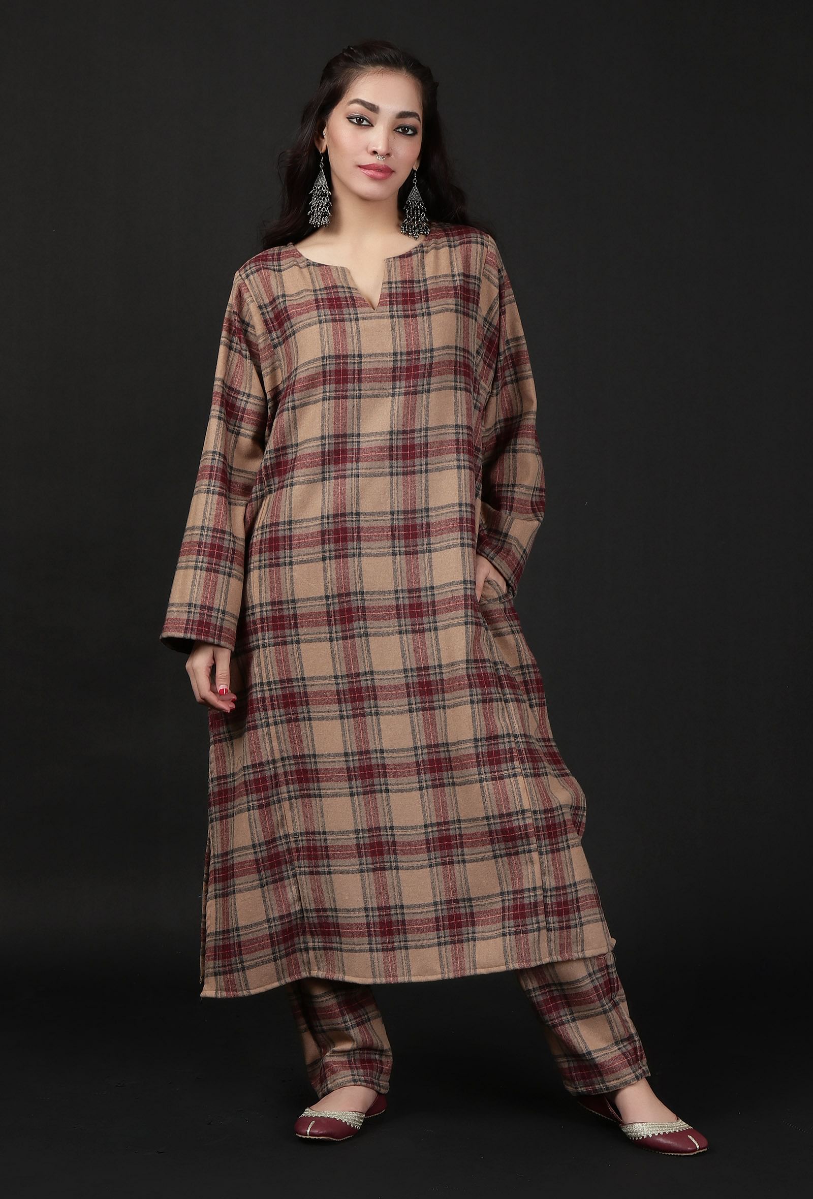 Stylish cotton check print long kurti designs | Kurta design women |  checkered kurti ideas 2021 - YouTube