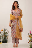 Airi Mustard Organza Tasseled Dupatta