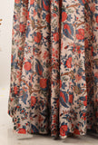 Set Of 2: Bella Floral Chintz Blouse With Lehanga Skirt