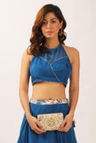 Bella Organza Backless Halter Blouse