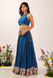 Bella Organza Backless Halter Blouse