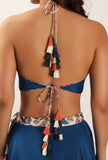 Bella Organza Backless Halter Blouse