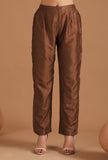 Set Of 2: Tamali Allover Kalamkari Kalidar Flared Kurta With Narrow Fit Pants