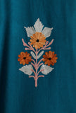 Venice Blue Aari Embroidered Kashmiri Phiran-Free Size