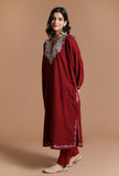 Old Brick Aari Embroidered Kashmiri Phiran-Free Size