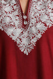 Old Brick Aari Embroidered Kashmiri Phiran-Free Size