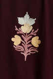 Maroon Oak Aari Embroidered Kashmiri Phiran-Free Size