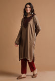 Petite Orchid Kashmiri Sozni Embroidery Phiran-Free Size
