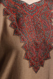 Petite Orchid Kashmiri Sozni Embroidery Phiran-Free Size
