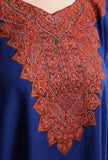 Catalina Blue Kashmiri Sozni Embroidery Phiran-Free Size