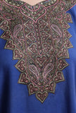 Sapphire Blue Kashmiri Sozni Embroidery Phiran-Free Size