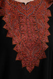 Kashmiri Sozni Embroidery Black Phiran-Free Size