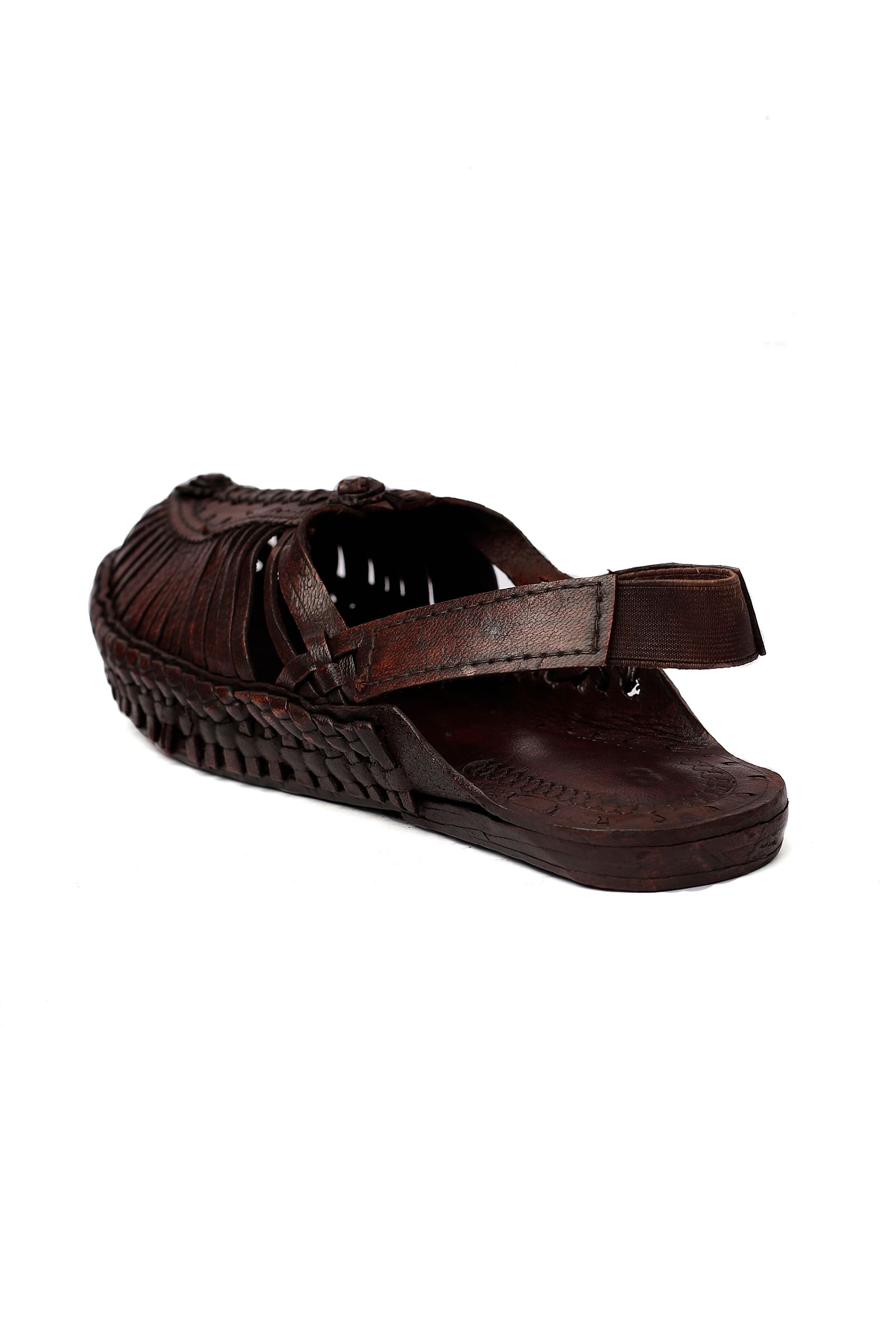 Dark Brown Pure Leather Kolhapuri Sandals