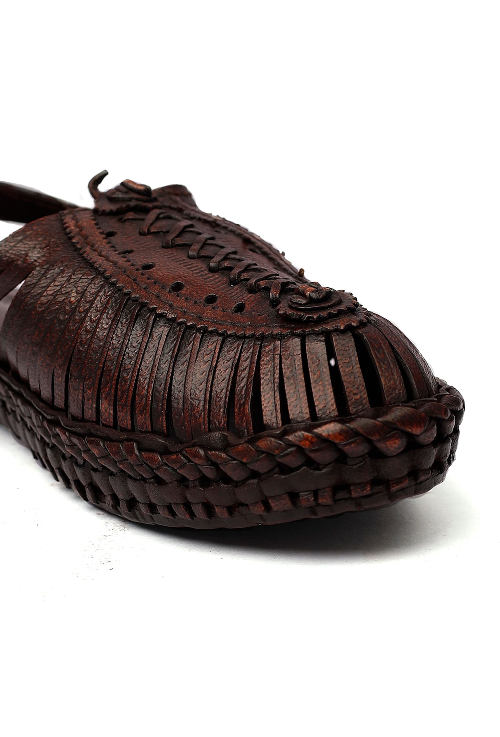 Dark Brown Pure Leather Kolhapuri Sandals