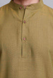 Set of 2: Olive Green Cotton Kurta and Pajama