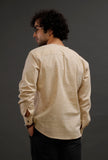 Classic Beige Cotton Slim Fit Shirt