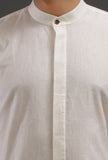 Sepia White Cotton Slim Fit Shirt