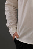 Sepia White Cotton Slim Fit Shirt