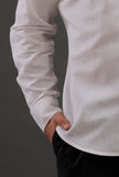 White Cotton Slim Fit Shirt