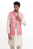 Rose Pink Ikat Nehru Jacket