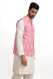 Rose Pink Ikat Nehru Jacket