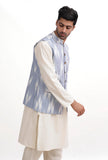 Lapis Blue Ikat Nehru Jacket