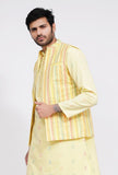 Yellow Stripe Nehru Jacket
