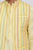 Yellow Stripe Nehru Jacket