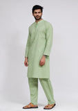 Set of 2: Mint Green Cotton Kurta and Pajama