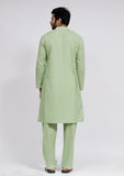 Set of 2: Mint Green Cotton Kurta and Pajama