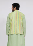 Mint Green Stripe Nehru Jacket