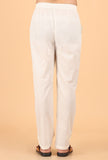 Tan Brown Cotton Mulmul Short Kurta & White Pant