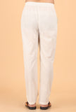 Light Brown Cotton Mulmul Short Kurta & White Pant