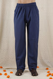 Set Of 2: Niloufar Cotton Indigo Kurta With Indigo Blue Pyjama
