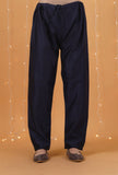 Set Of 2: Space Blue Chanderi Kurta & Pajama