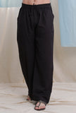 Black heavy cotton flex elasticated waist pajama