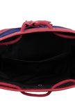 Blue Suede Bucket Bag (9.5"x14.7"x6.5")