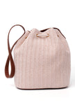 Pearl White Raffia Weave Potli Bag