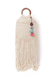 Cream White Macrame Satchel Bag