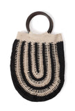 Black and White Crochet Tote Bag
