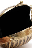 Cyrene Shell Brass Metal Purse