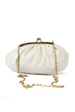 Solid White Clutch Bag