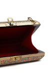 Suhani Gold Floral Kashmiri Mache Clutch