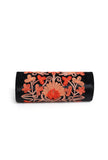 Black Tilla Embroidery Velvet Clutch