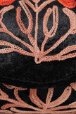 Black Tilla Embroidery Velvet Clutch