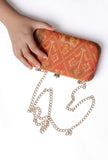 Narangi Orange Patola Clutch