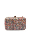 Nellie Silk Madhubani Print Rectangular Box Clutch