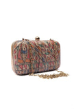 Nellie Silk Madhubani Print Rectangular Box Clutch